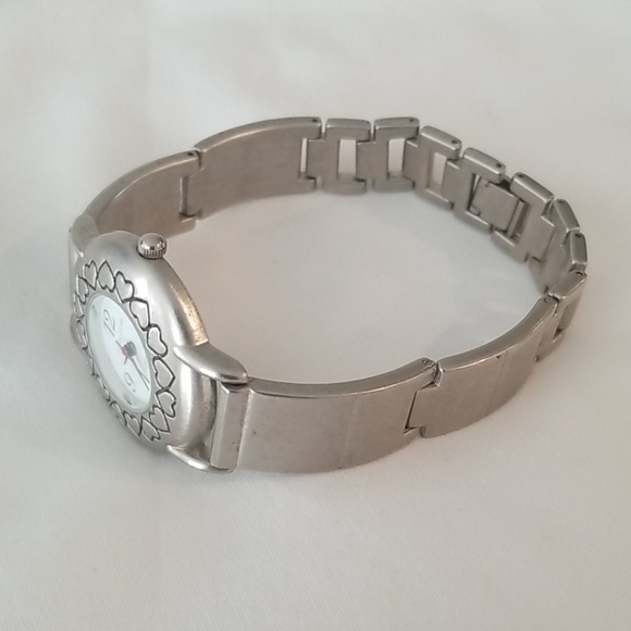 COLLECTIONS Heart Face Silver Tone Watch - Picture 3 of 5